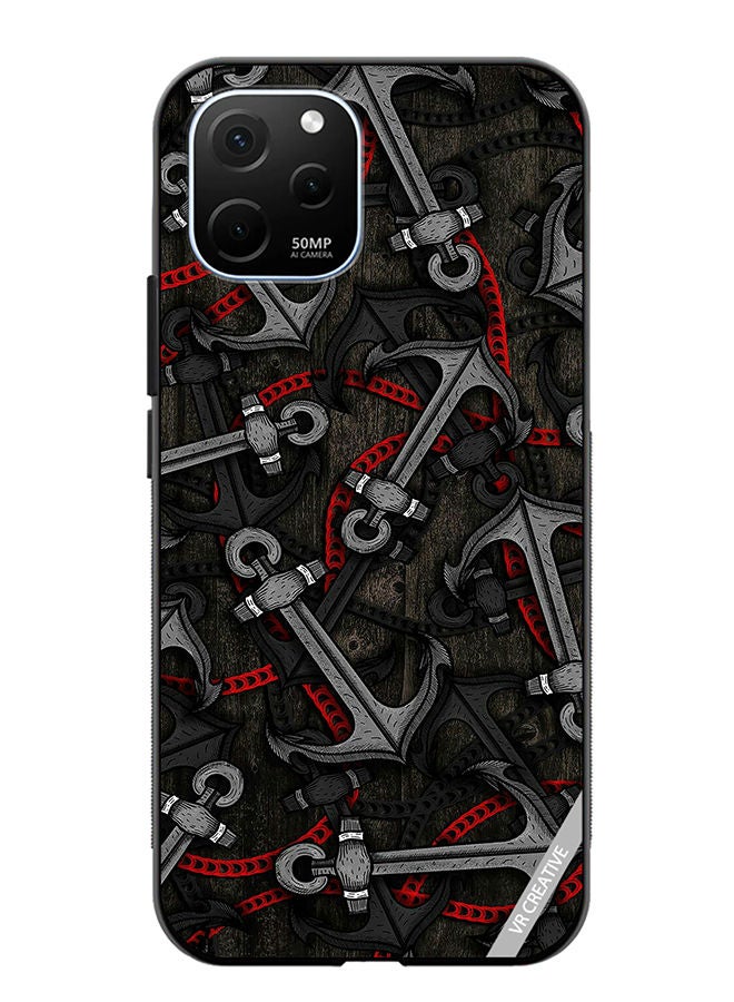 VR CREATIVE Protective Case Cover For Huawei Enjoy 50z Anchor Leggings Design Multicolour - Image 1
