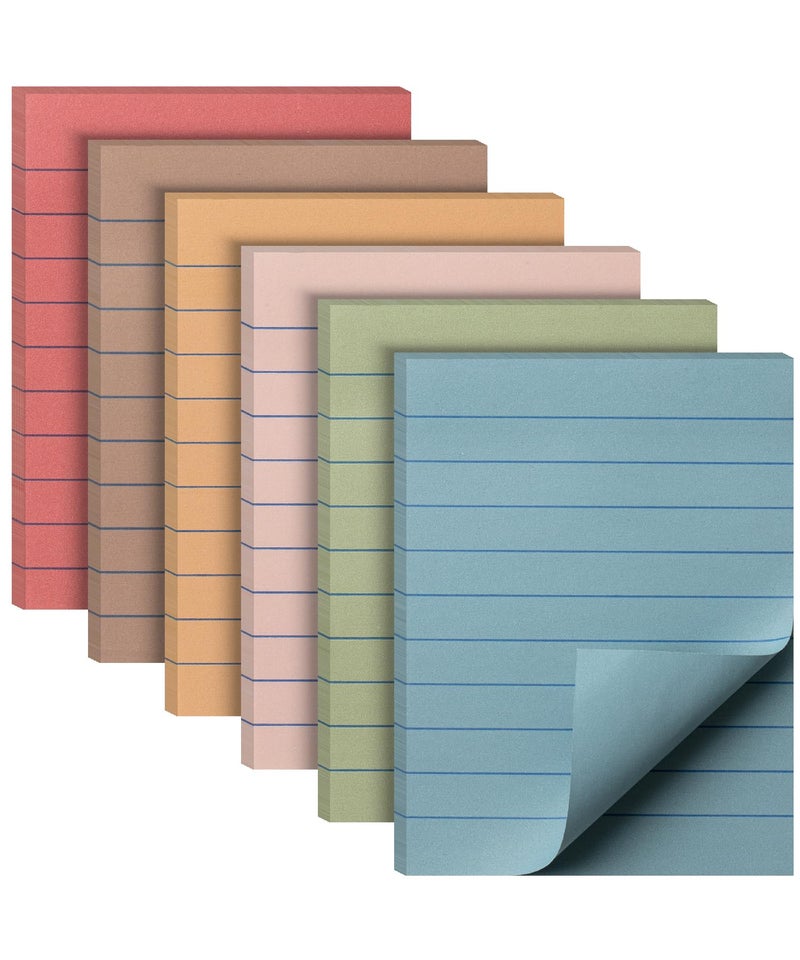 Mr. Pen- Lined Sticky Notes  3 X4   360 Sheets  Vintage Colors  Sticky Notes With Lines  Sticky Note Pads  Sticky Pads  Sticky Notes Lined  Colorful Sticky Notes  Mr Pen Sticky Notes - Image 1