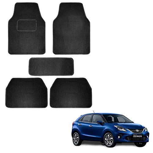 Autokaar Fabric Car Floor Mat for Toyota GLANZA (Set of 5 Pieces, Black) - Image 5