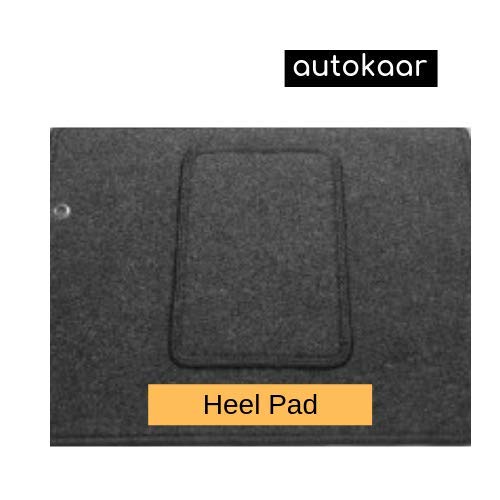 Autokaar Fabric Car Floor Mat for Toyota GLANZA (Set of 5 Pieces, Black) - Image 2
