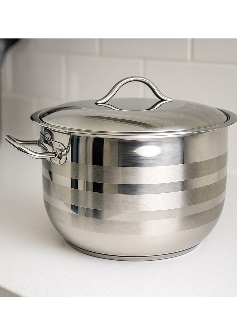 OMS 40Cm Stainless Steel Casserole - Made In Turkey - Image 2