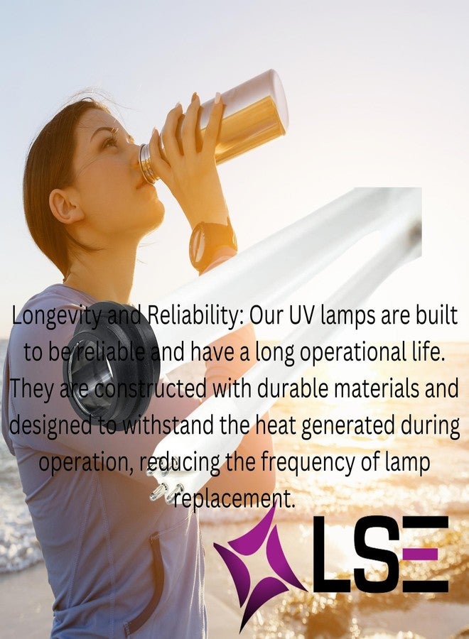LSE Lighting مجموعة إضاءة LSE كومبو: مصباح الأشعة فوق البنفسجية 12974 وغطاء 12984 لمصابيح Danner بقوة 40 واط | طقم استبدال متوافق | مصباح UVC عالي الأداء وغطاء كوارتز | تصميم أمريكي - Image 5
