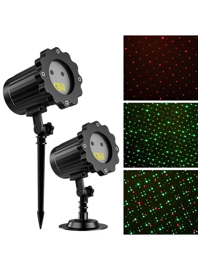 Brighter Laser  Lights Projector Outdoor, Upgraded 2 Colors Red Green Gypsophila Moving Twinkle Stars Light Show with Timer and Memory Function - Image 2