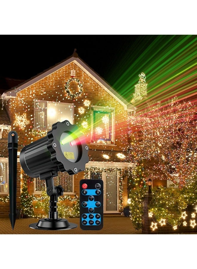 Brighter Laser  Lights Projector Outdoor, Upgraded 2 Colors Red Green Gypsophila Moving Twinkle Stars Light Show with Timer and Memory Function - Image 1