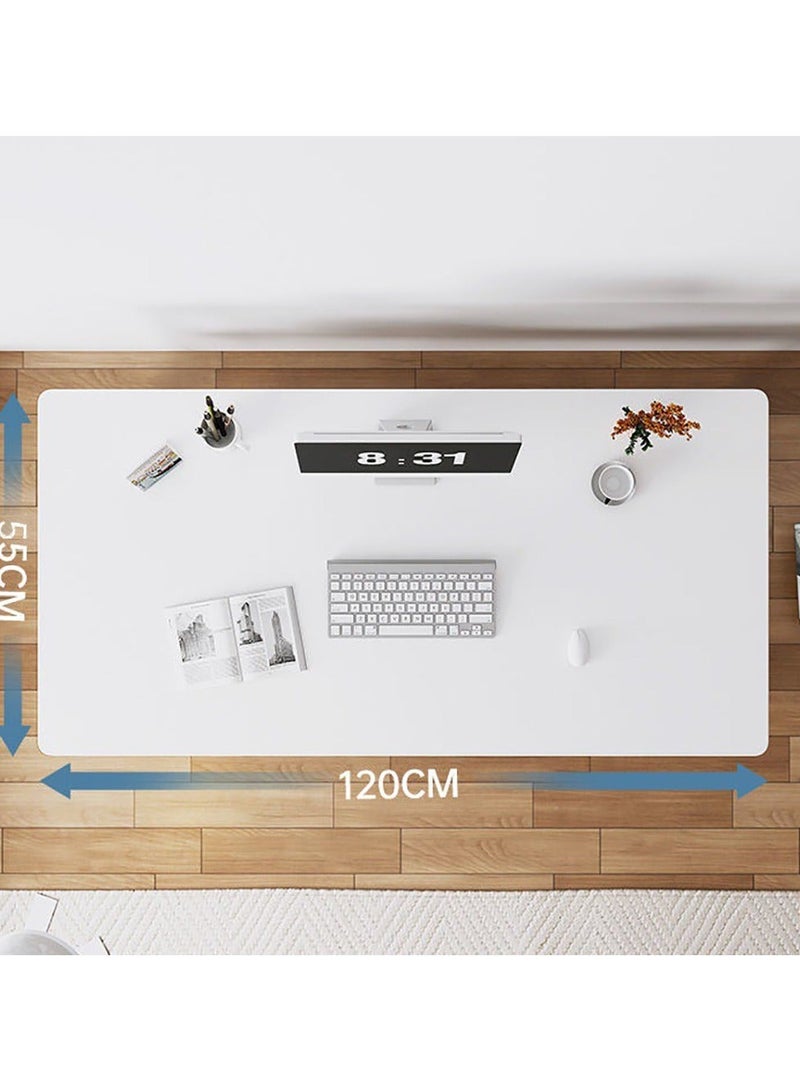 ADEBOLA Computer Table with Bookshelf White 120x55x73cm - Image 5