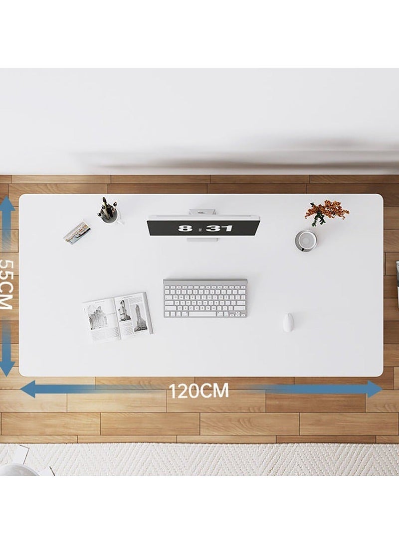 ADEBOLA Computer Table with Bookshelf White 120x55x73cm - Image 4