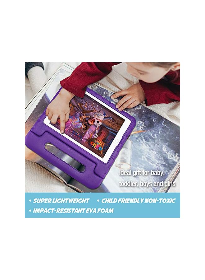 Procases Kids Case For Ipad 10.2 Inch 9Th 2021/8Th 2020/7Th 2019/ Ipad Air 10.5" 2019/ Ipad Pro 10.5, Shockproof Convertible Handle Stand Cover Light Weight Kids Friendly Case For Ipad 9/8/7 -Purple - Image 3
