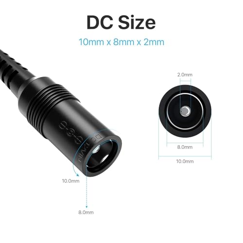 KEBILSHOP DC 1 Female to 8 Male Output Power Splitter Cable Y Adapter for CCTV Accessories (1 Dc Female to 8 Dc Male),Black - Image 3
