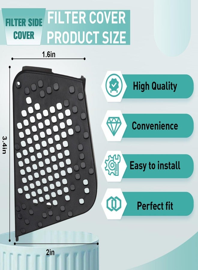 lizenoz 19729 Filter Side Cover Compatible with ResMed AirSense 10, AirStart 10, AirCurve 10 CPAP/AutoSet/VPAP Machines - Universal Replacement for Plastic Side Filter Cover (1 Pack, Black) - Image 5