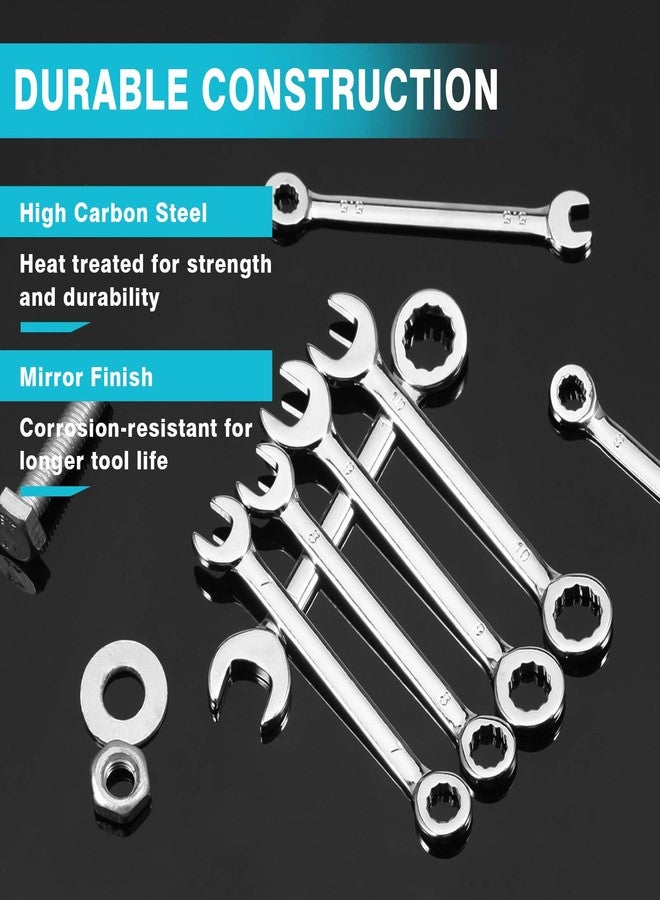 SPEEDWOX Small Wrench Set, 10 Pcs, 4-11mm Mini Combination Wrench Sets with Portable Storage Pouches and A Ring - Image 3