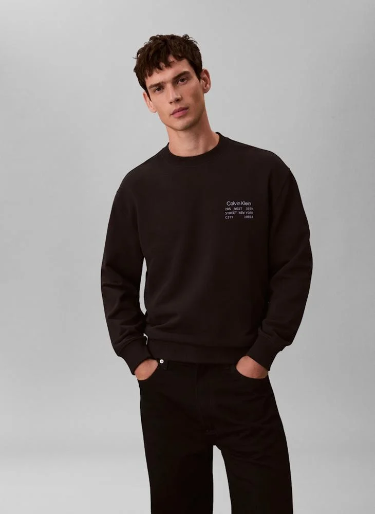 كالفن كلاين جينز Graphic Crew Neck Terry Sweatshirt