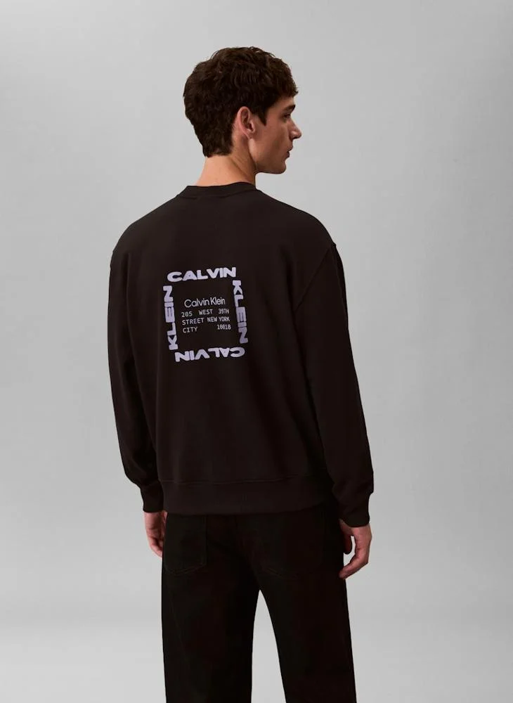 كالفن كلاين جينز Graphic Crew Neck Terry Sweatshirt