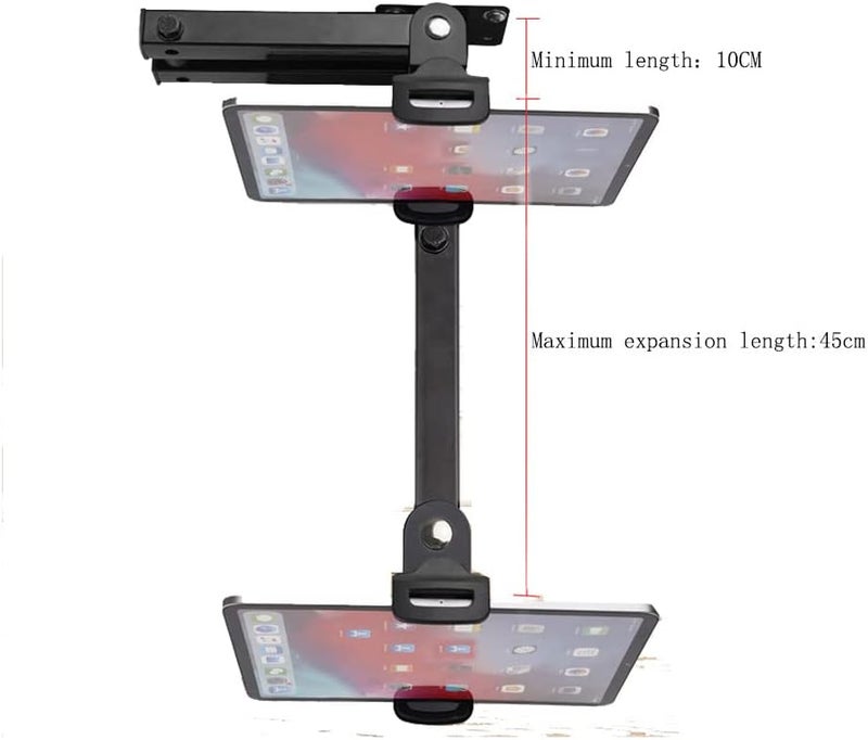 FUZADEL Wall Mount Tablet Holder Swivel Aluminum 360°Rotation Tablet Stand Wall Mount Stand Wall Extendable Tablet holder wall mount swivel with arm for ipad Wall Mounted bracket,for Tablet/Phone 7"-13" - Image 5