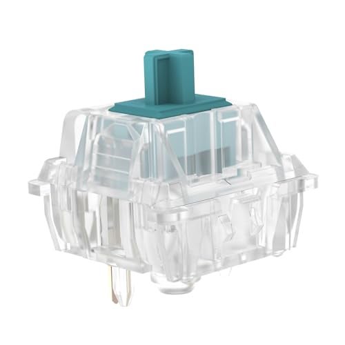 DUROCK T1 Tactile Keyboard Switches, 5 Pins Tactile Switches 67g Gold Plated Spring Heavy Tactile Key Switches Pre-Lubed (DUROCK Clear T1, 110pcs) - Image 4
