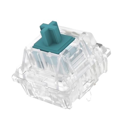 DUROCK T1 Tactile Keyboard Switches, 5 Pins Tactile Switches 67g Gold Plated Spring Heavy Tactile Key Switches Pre-Lubed (DUROCK Clear T1, 110pcs) - Image 2