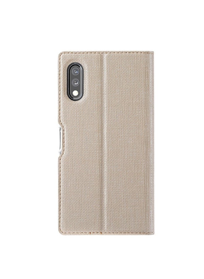 For Sony Xperia Ace II ViLi DMX Series Shockproof TPU + PU Leather Magnetic Attraction Horizontal Flip Case with Card Slot & Holder(Gold)