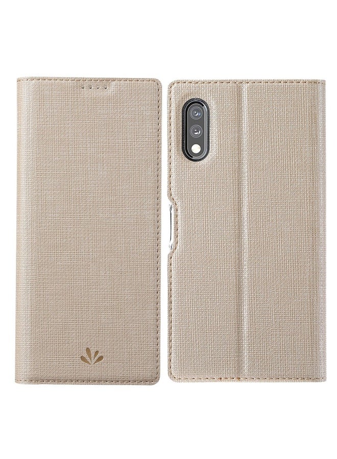 For Sony Xperia Ace II ViLi DMX Series Shockproof TPU + PU Leather Magnetic Attraction Horizontal Flip Case with Card Slot & Holder(Gold)