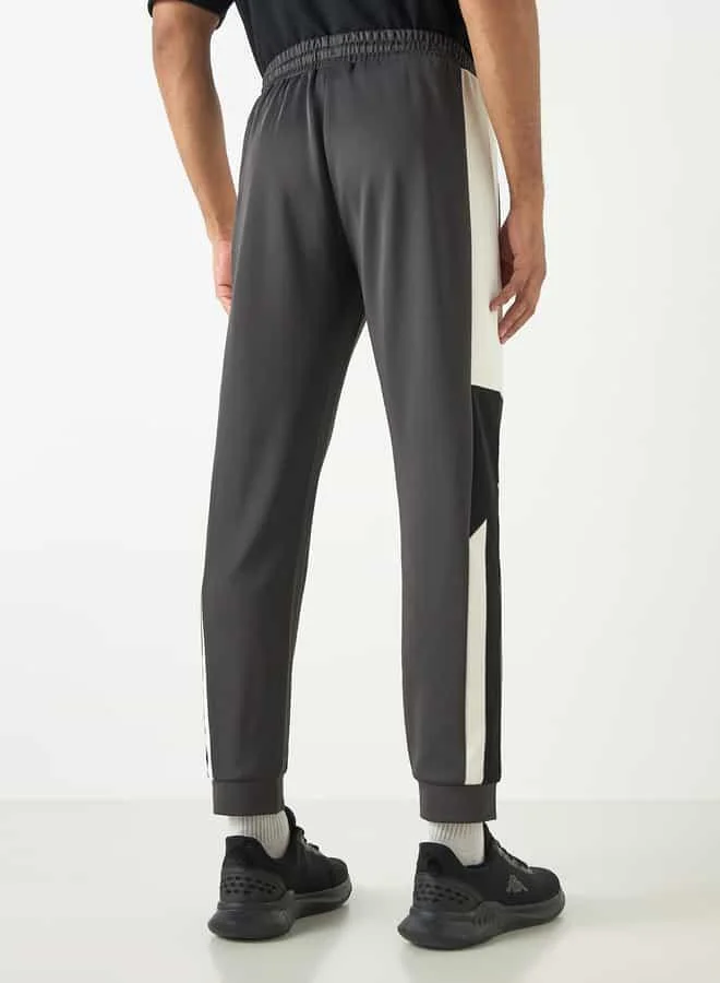 Kappa Kappa Panelled Joggers with Pockets and Drawstring Closure