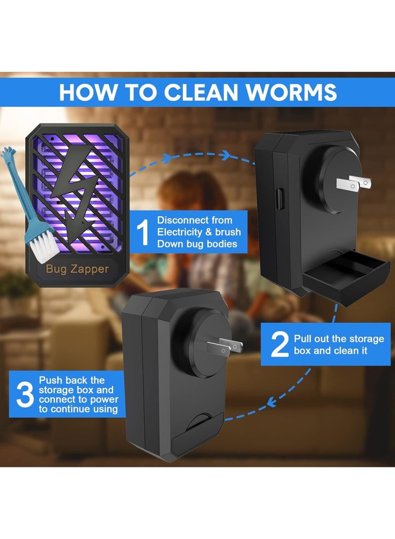 Zikra Portable Electric Bug Zappers - Plug-in Indoor Mosquito and Insect Killers, Effective Fly, Gnat, Moth, and Bug Removal for Home Use(Set of 2) - Image 3