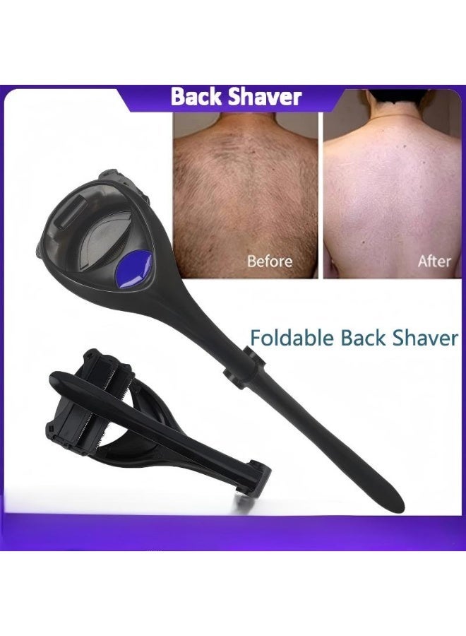 Back Shavers, Body Shaver for Men, Shave Your Own Back Hair in Minutes, Extreme Reach Handle, Wet or Dry Shaving, Curved Head, Long Handle, Extreme Reach Handle - Image 2