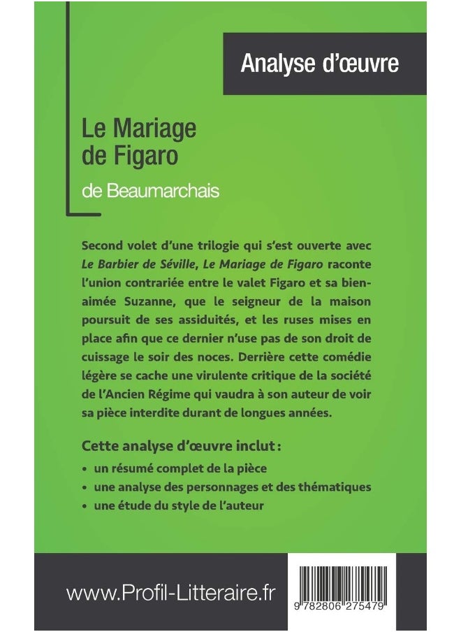 Analyse d'oeuvre : Le Mariage de Figaro de Beaumarchais: Approfondissez votre lect - pzsku/Z4A51CD8AEDFF28E87EC8Z/45/_/1737571037/82444c88-11fa-4d05-a99a-76f67996b64a