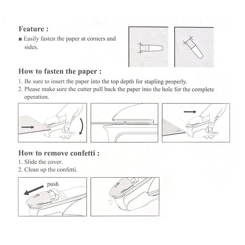 Hand-held Mini Safe Stapler without Staples Staple Stapleless 7 Sheets Capacity for Paper Binding Business Commercial Shop School Office - Image 2