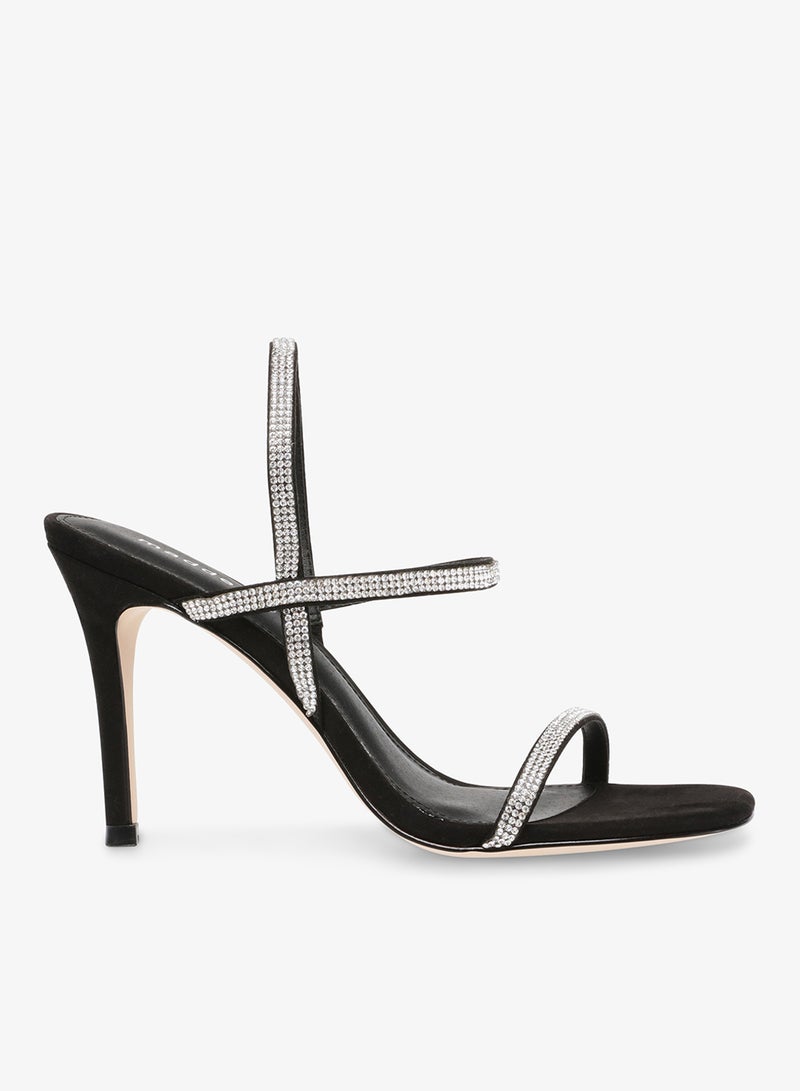 STEVE MADDEN Wiser Crystal Embellished Strappy Stiletto Sandals - Image 1