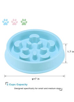 KASTWAVE Slow Feeder Dog Bowl No Choking Slow Feeder Bloat Stop Dog Food Water Bowl with Funny Pattern for Small and Medium Dogs  - Image 2