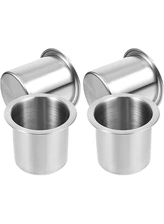 4 Pack Stainless Steel Car Drink Cup Holder Insert 4.1 X 3.3 Inches Beverage Holder For Truck RV Vehicle Auto Console - Image 1