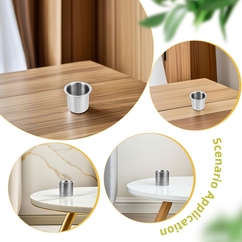 4 Pack Stainless Steel Car Drink Cup Holder Insert 4.1 X 3.3 Inches Beverage Holder For Truck RV Vehicle Auto Console - Image 4