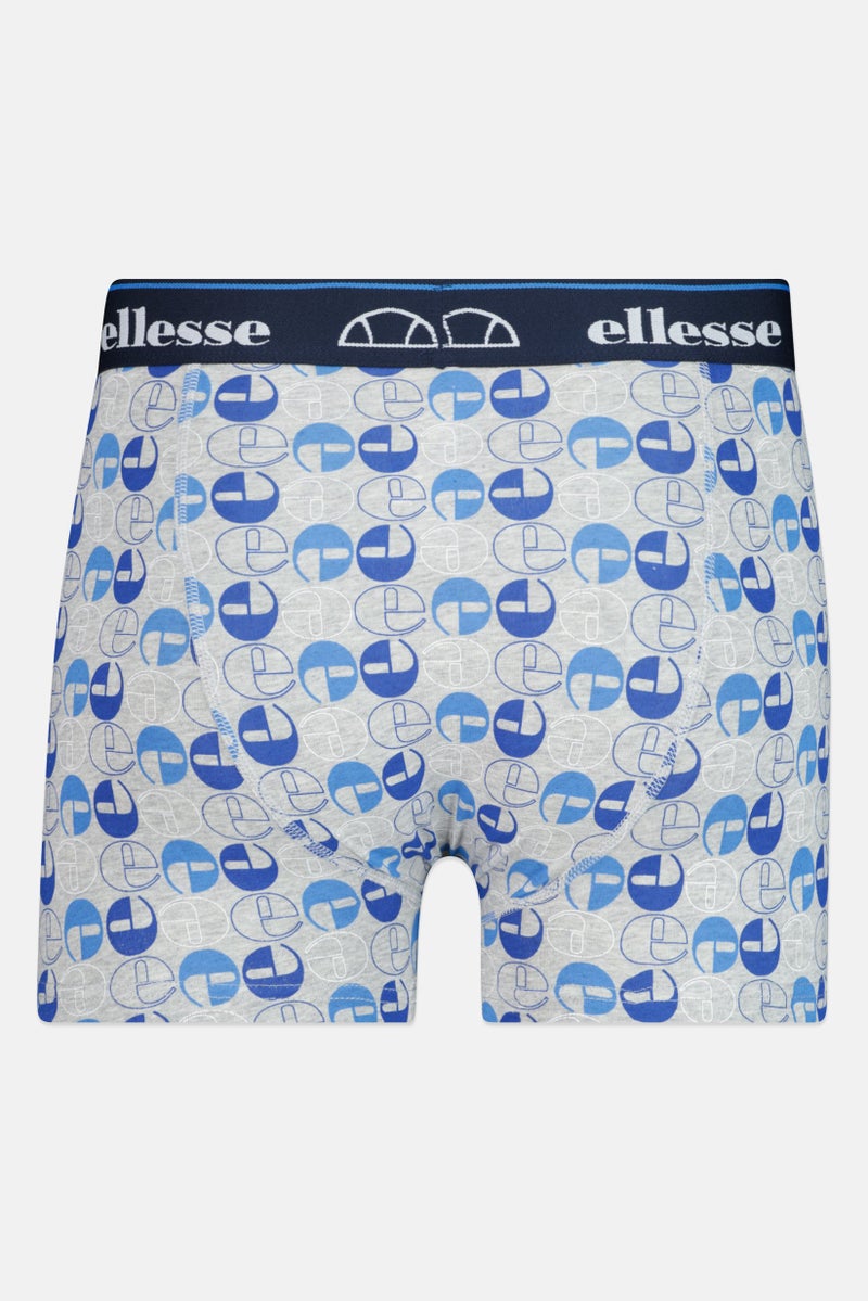 Ellesse Men 3 Pieces Brand Logo Trunks, Navy/Red - Image 2