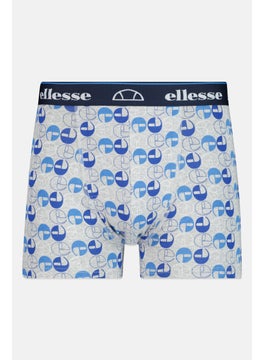 Ellesse Men 3 Pieces Brand Logo Trunks, Navy/Red  - Image 5