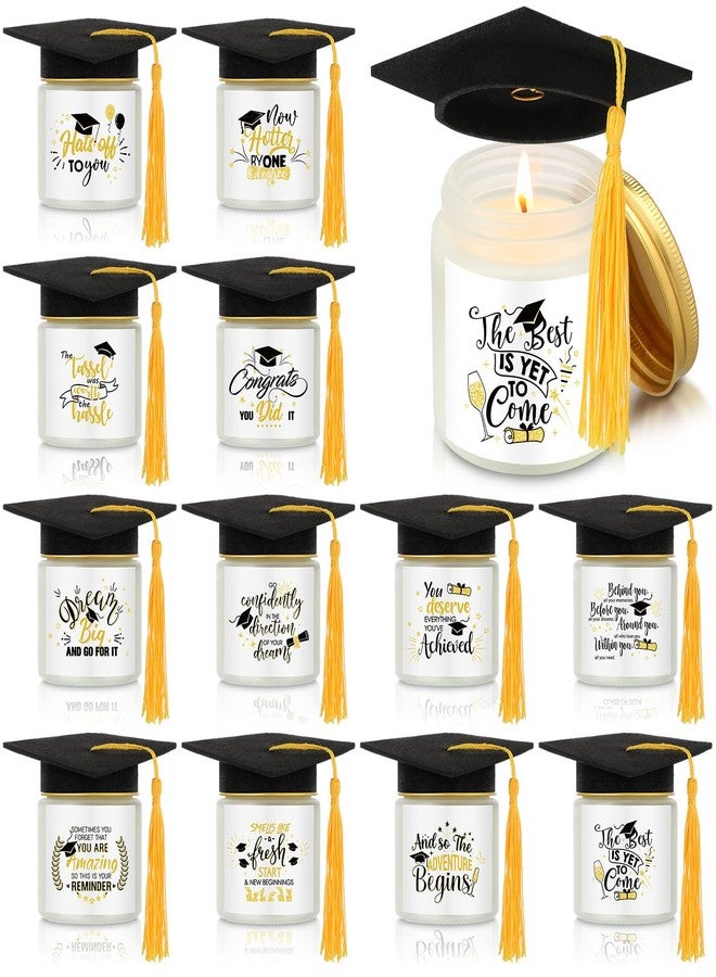 Dimsile 12 Pack Graduation Gifts Set 2026 Graduation Scented Candles Soy Wax Congrats Candle 3.5 oz Phd Masters Degree Gifts for High School College Graduate Grad Party Favors, 12 Scents - Image 1