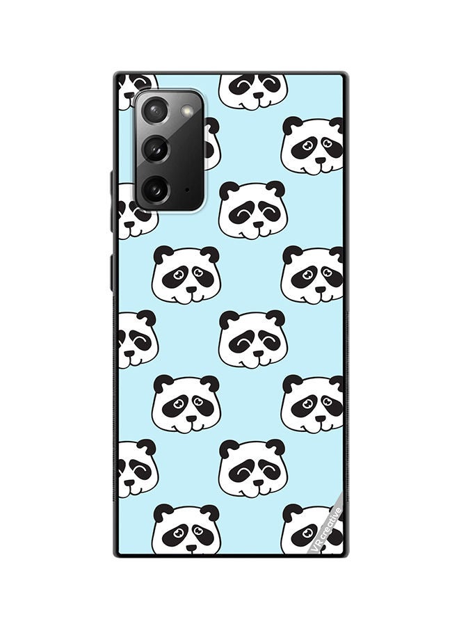 VR CREATIVE Protective Case Cover For Samsung Galaxy Note20 5G Funny Heads In Panda Style Design Multicolour - Image 1