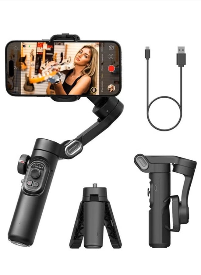 Neutral Mobile Phone Stabiliser 3-Axis Smartphone Folding Stabiliser for Gimbble with Focus Wheel TikTok YouTube Vlog  - Image 1