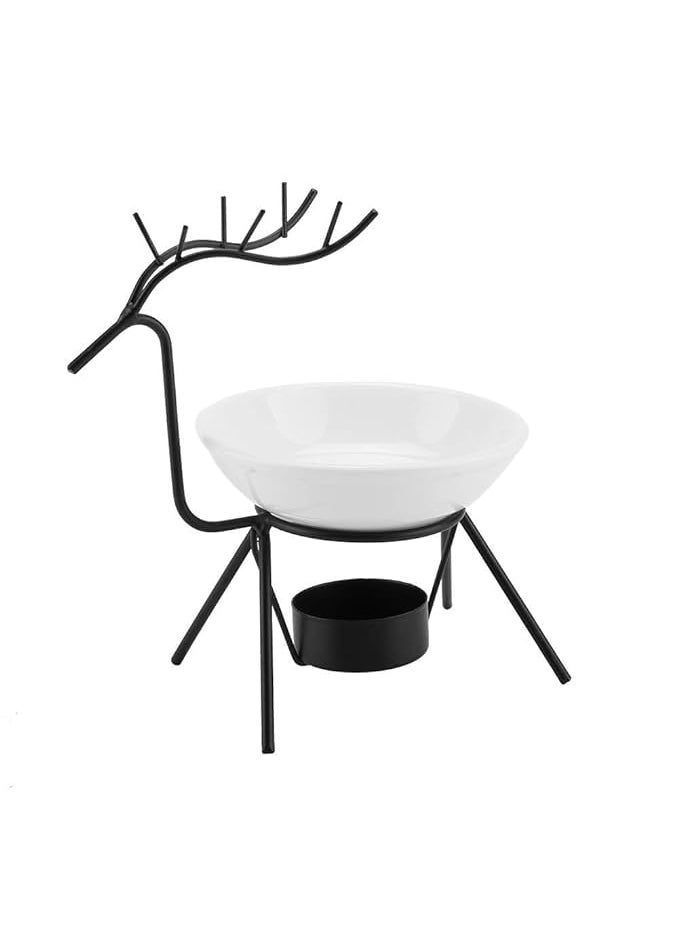 CORAL TREE CORAL TREE Deer Shape Iron Essential Oil Aroma Burner Aroma Diffuser for Home Decoration and Office Black  - Image 3