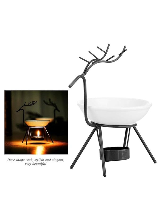 CORAL TREE CORAL TREE Deer Shape Iron Essential Oil Aroma Burner Aroma Diffuser for Home Decoration and Office Black  - Image 1