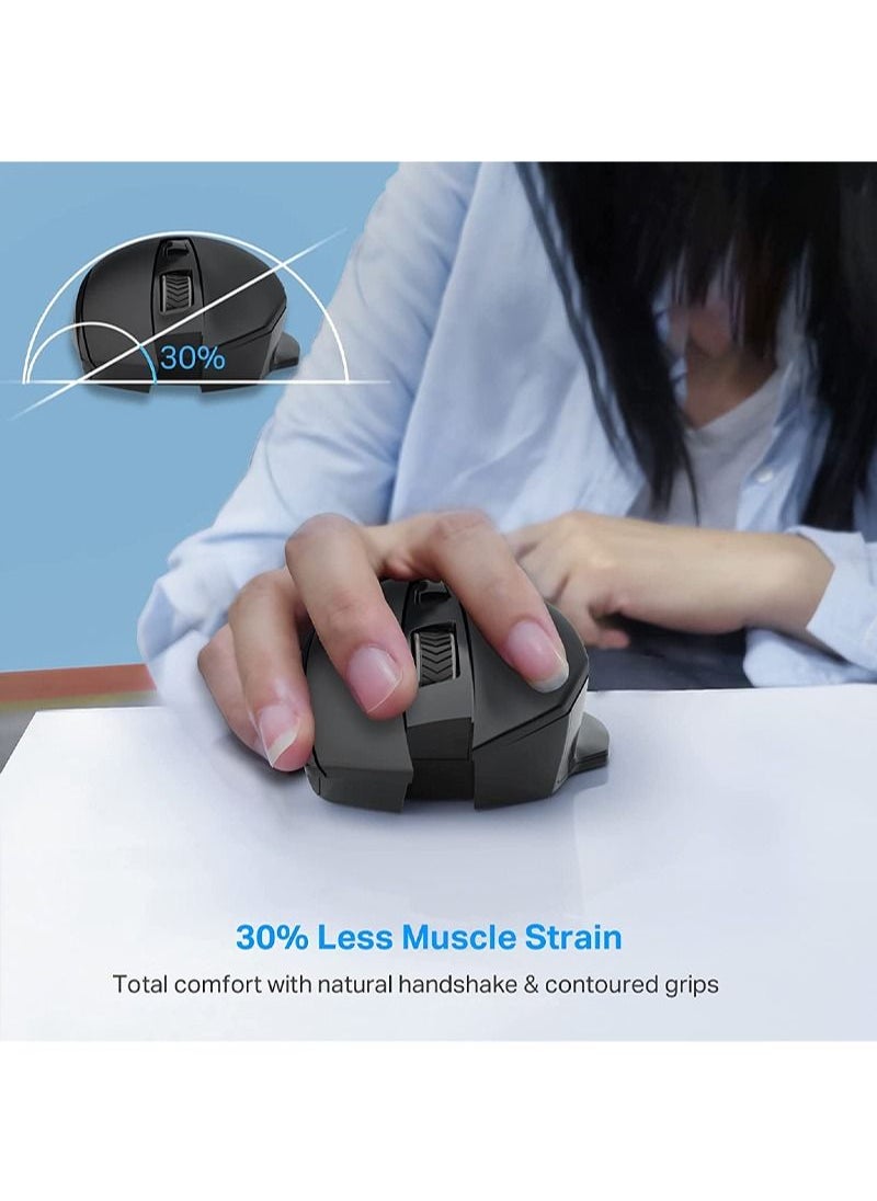 E-YOOSO - X-26 2.4G Wireless Mouse Ergonomic Wireless Optical Mouse for Laptop, Windows, PC 6key 5 DPI - Image 1