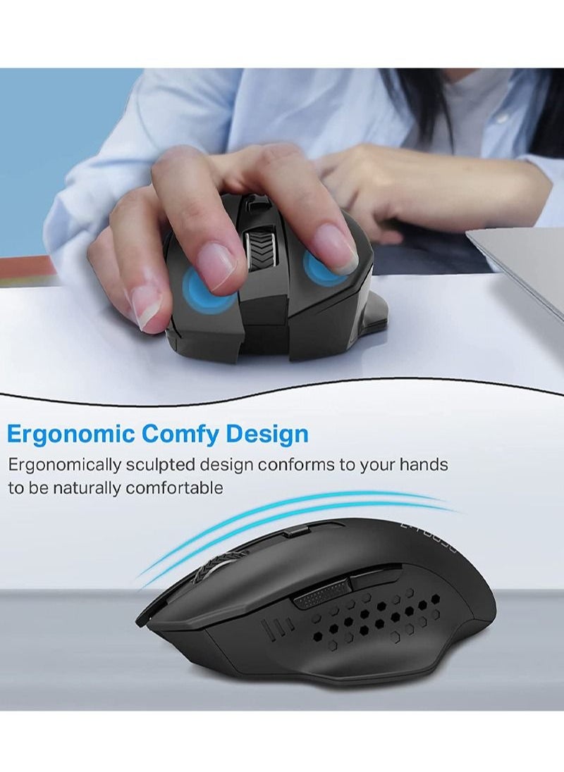 E-YOOSO - X-26 2.4G Wireless Mouse Ergonomic Wireless Optical Mouse for Laptop, Windows, PC 6key 5 DPI - Image 1