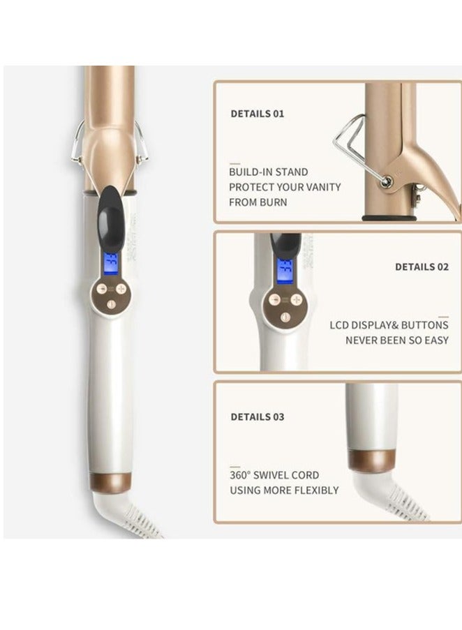 Curling Iron, 25mm Ceramic Tourmaline Coating Hair Curler with LCD Temp Display - Image 3