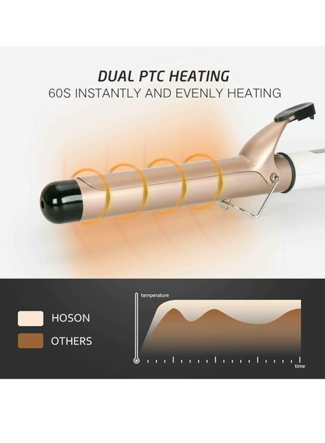 Curling Iron, 25mm Ceramic Tourmaline Coating Hair Curler with LCD Temp Display - Image 2