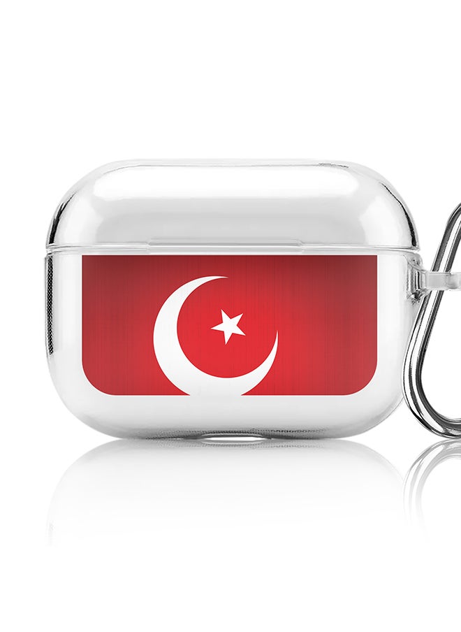 Stylizedd Classic Clear printed Case for Apple AirPods Pro 2nd Generation Thin Transparent Cover [Designed for Apple AirPods Pro 2nd Generation] - Flag of Turkey  - Image 1