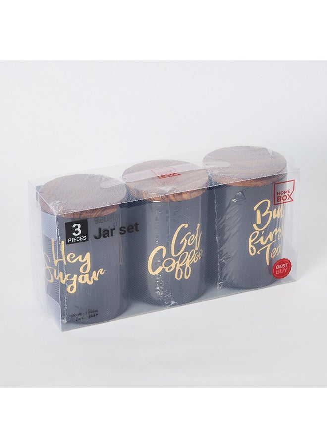 Home Box 3-Piece Tea Coffee Sugar Jar Set 1000 ml  - Image 5