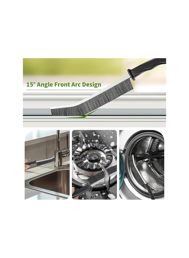 promass 8PCS Hard Bristle Crevice Cleaning Brush,Crevice Cleaning Brushes for Household,Multi-function Cleaning Tool for Toilet Shower Kitchen Bathroom Tile Joints Gas Stove Range Hood Window Groove - Image 2