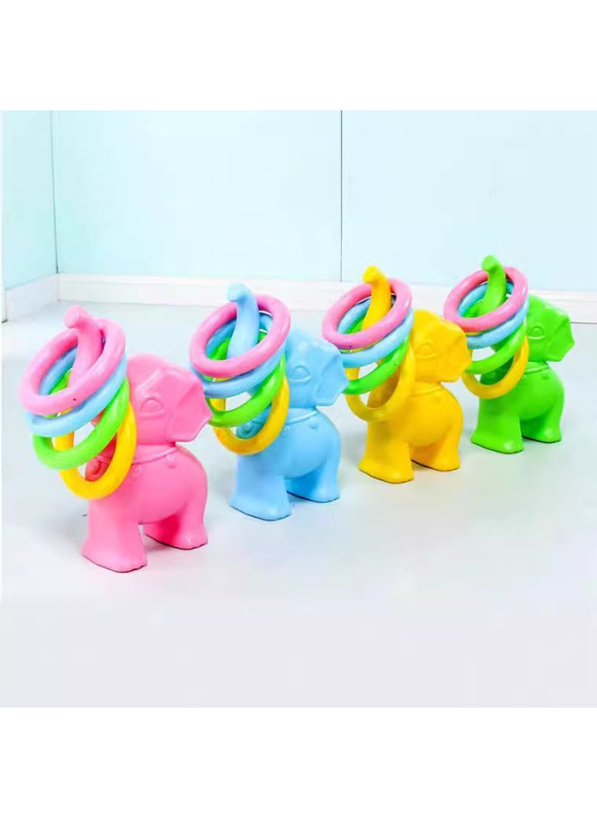 Generic - Elephant Ring. Little Elephant Throwing Ring. Kindergarten Teaching Aids Sensory Training Equipment. Children's Early Education Game Toys-Color:Elephant 4 Colors 1 Set - Image 1