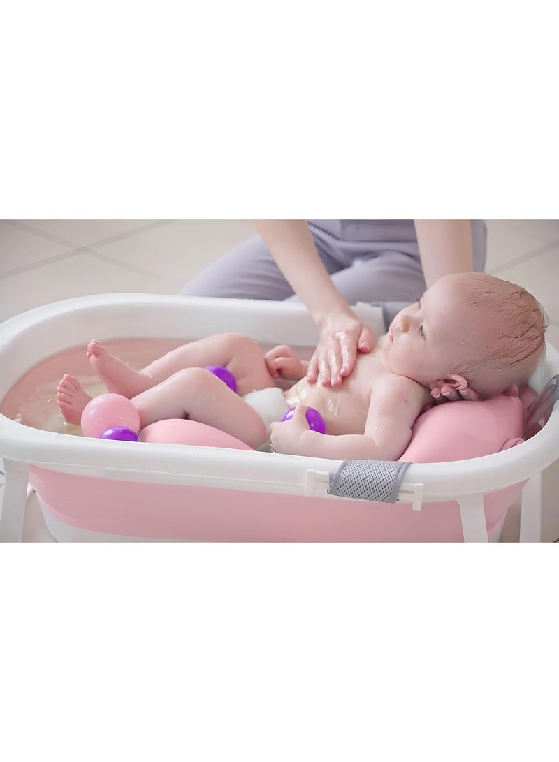 Baby Bathtub Baby And Toddler Bathtub Foldable Portable With Digital Temperature Meter Child Size - Image 5