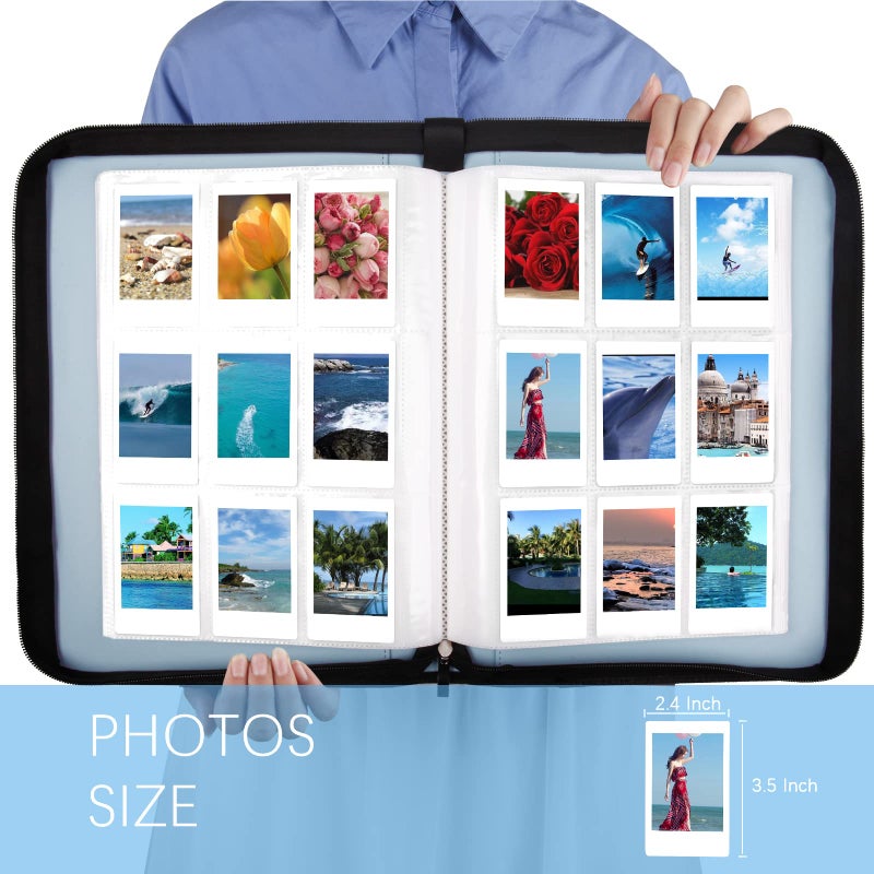 Ruibytree 540 Pockets Photo Album Book for Fujifilm Instax Mini 12 11 9 99 8+8 7+ 50s 40 25 26 LiPlay EVO Instant Camera  Polaroid Snap/Snap Touch/PIC-300P/Z2300/ SocialMatic Zip Instant Printer (Blue) - Image 3