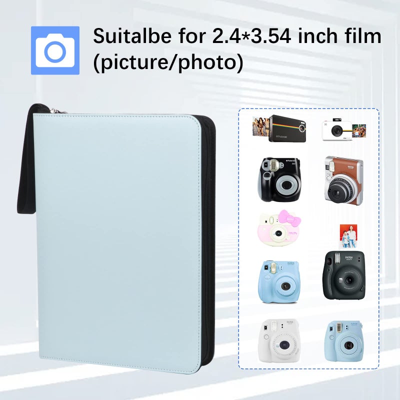 Ruibytree 540 Pockets Photo Album Book for Fujifilm Instax Mini 12 11 9 99 8+8 7+ 50s 40 25 26 LiPlay EVO Instant Camera  Polaroid Snap/Snap Touch/PIC-300P/Z2300/ SocialMatic Zip Instant Printer (Blue) - Image 2