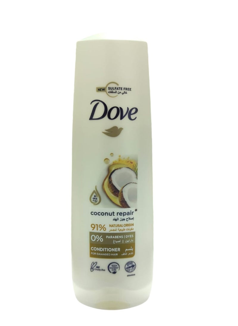 Dove بلسم جوز الهند 91% من أصل طبيعي للشعر التالف 340 مل - Image 1