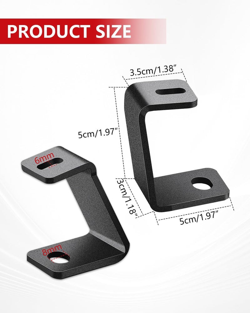 NORTHYUN F150 Ditch Light Brackets Hood LED Light Mount Bracket A-Pillar Pod Lights Mount Compatible with F150 Raptor 2017-2023 F150 2015-2023 - Image 2